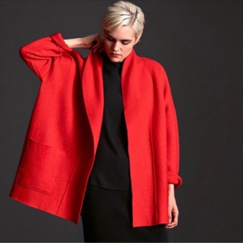 Eileen Fisher Red Jacket